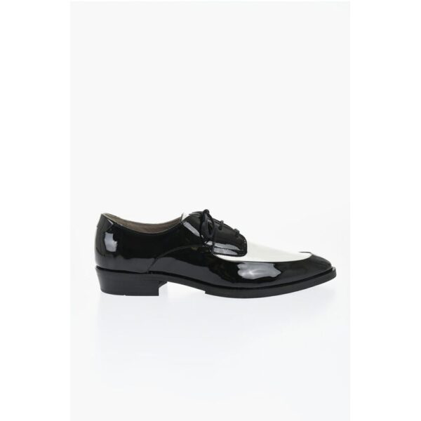 AllSaints Vinyl Two-Toned Leather Derby Shoes - Image 3