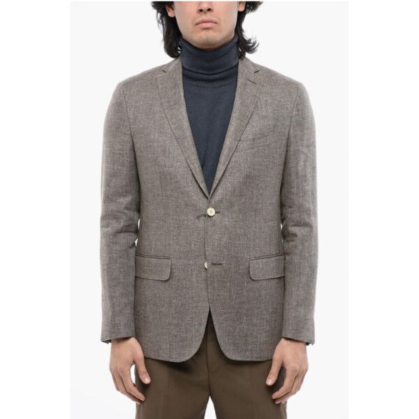 Nino Danieli Linen Blend Blazer with Flap Pockets