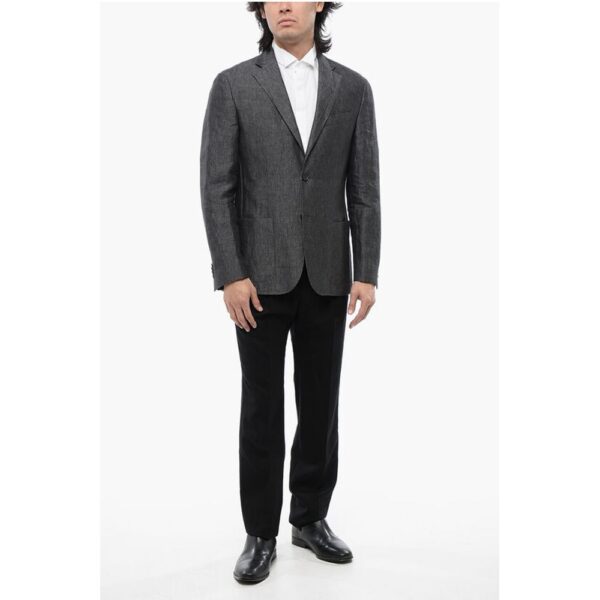 Nino Danieli Chambray Single Breasted Blazer - Image 4