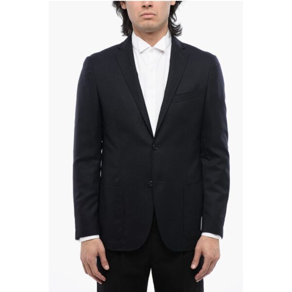 Nino Danieli Half-Lined Virgin Wool Blazer