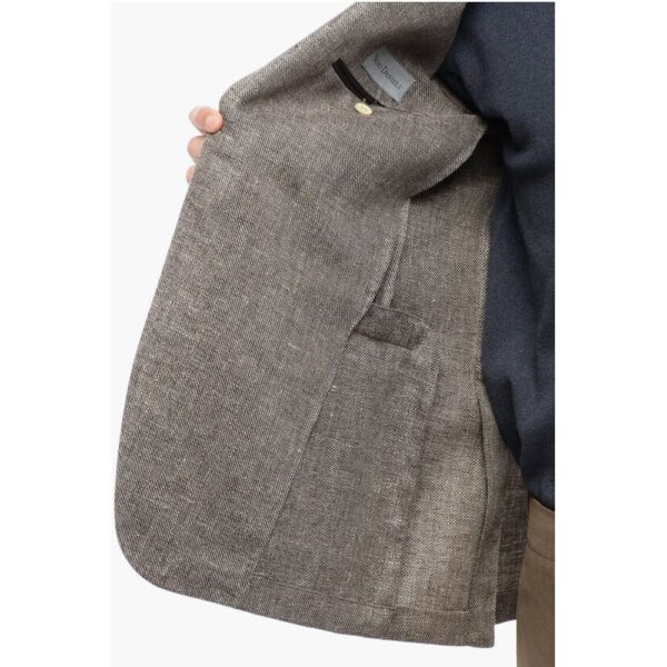 Nino Danieli Linen Blend Blazer with Flap Pockets - Image 5