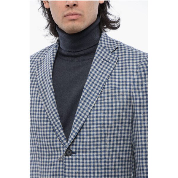 Nino Danieli Two-Tone Checked Blazer - Image 3