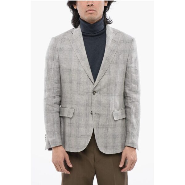 Nino Danieli Checked Wool Blend Blazer