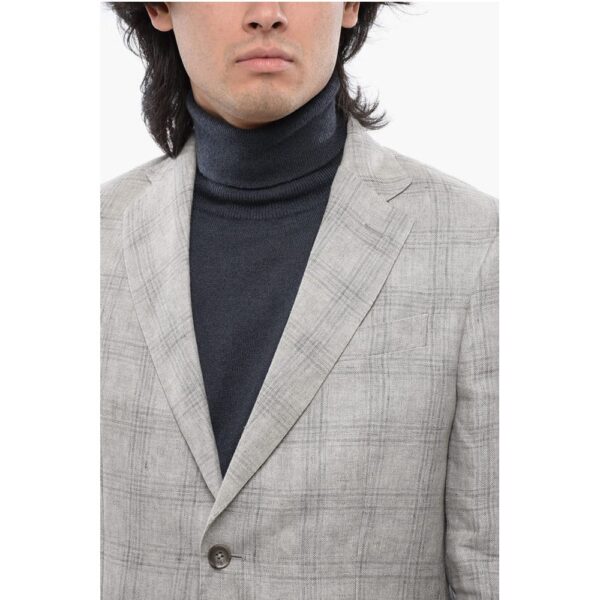 Nino Danieli Checked Wool Blend Blazer - Image 3