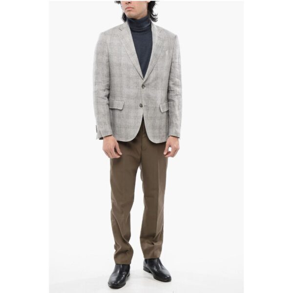Nino Danieli Checked Wool Blend Blazer - Image 4