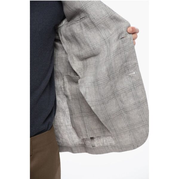 Nino Danieli Checked Wool Blend Blazer - Image 5