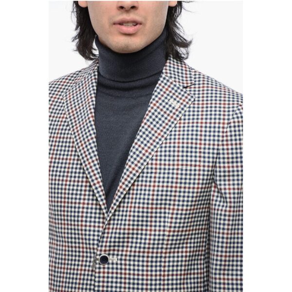 Nino Danieli Checkered Wool Blazer - Image 3