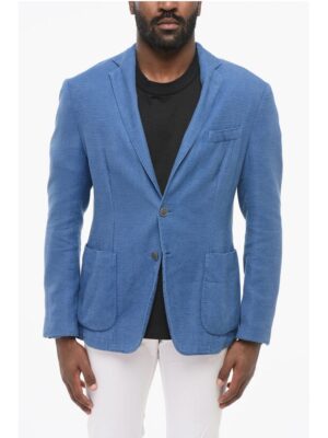 Nino Danieli Unlined 2-Button Blazer with Patch Pockets