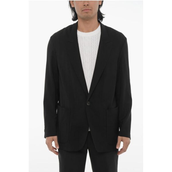 Hevo Lightweight Virgin Wool CAPITOLO Blazer with Patch Pockets