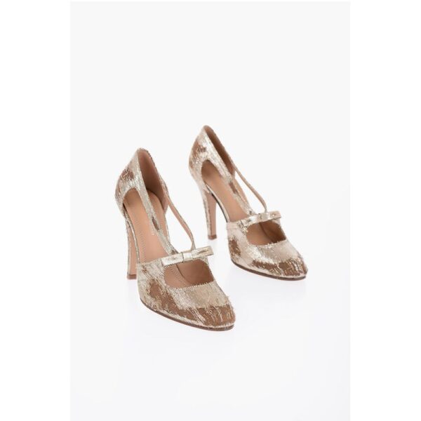 Maison Margiela Vintage Effect Lurex Pumps With Cut-out