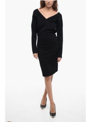 Stella McCartney Stretchy Midí Dress with Wide Neckline