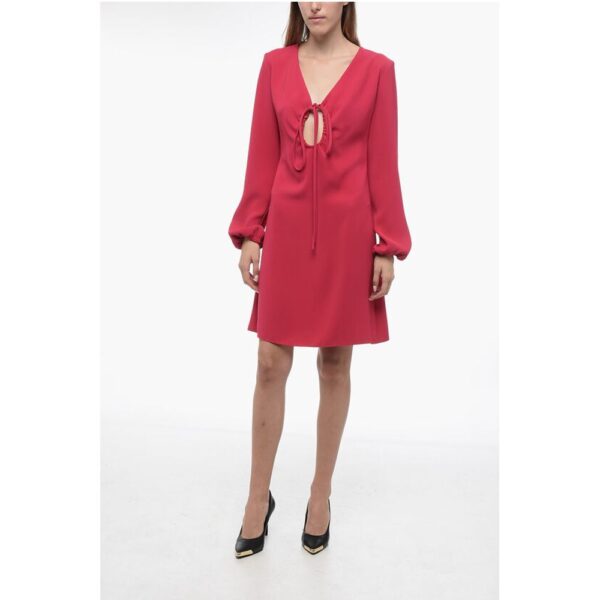 Parosh Tent Dress with Lace-Up Detail