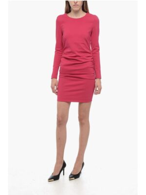 Parosh Stretchy Mini Dress with Drape Detailing