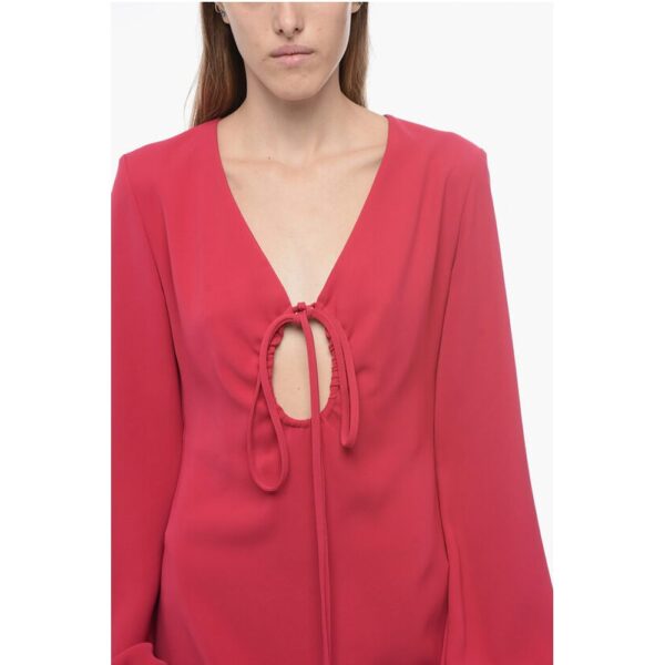 Parosh Tent Dress with Lace-Up Detail - Image 3