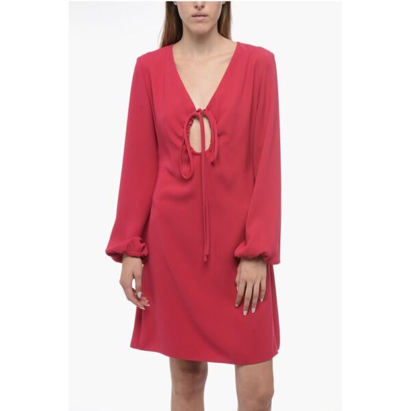 Parosh Tent Dress with Lace-Up Detail - Image 4