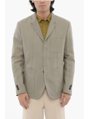 Neil Barrett Unlined Slim Fit Blazer with Patch Pockets