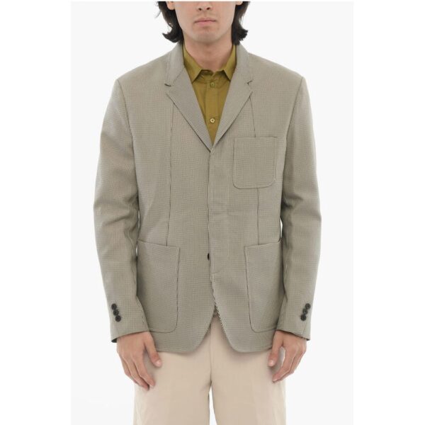 Neil Barrett Unlined Slim Fit Blazer with Patch Pockets