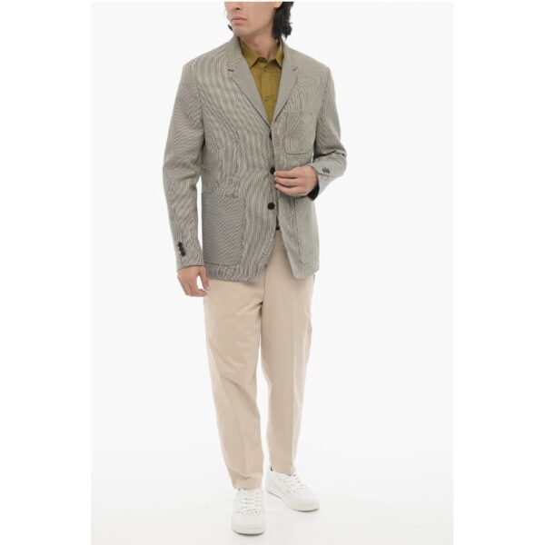 Neil Barrett Unlined Slim Fit Blazer with Patch Pockets - Image 4