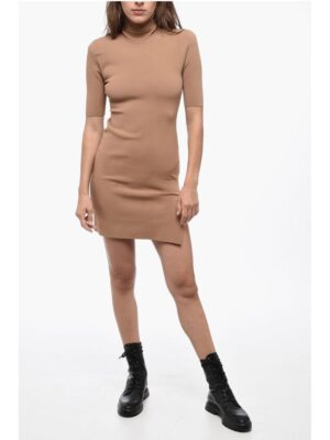 Dsquared² Turtleneck Stretch Fabric Sheath Dress