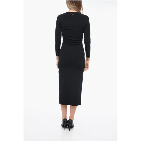 Dsquared² Stretch Fabric Sheath Dress with Cut-out Details - Image 2