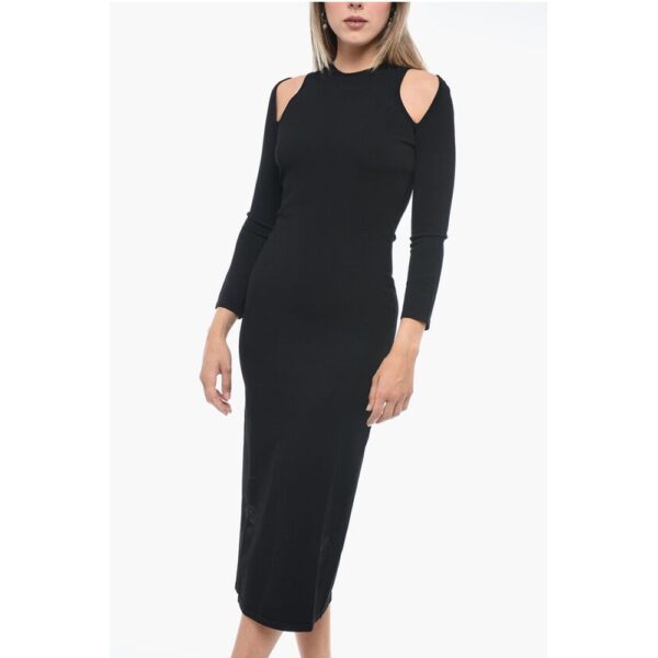 Dsquared² Stretch Fabric Sheath Dress with Cut-out Details - Image 4