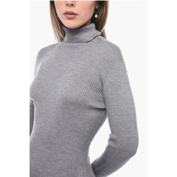 Dsquared² Turtleneck Ribbed Wool Minidress - Image 3