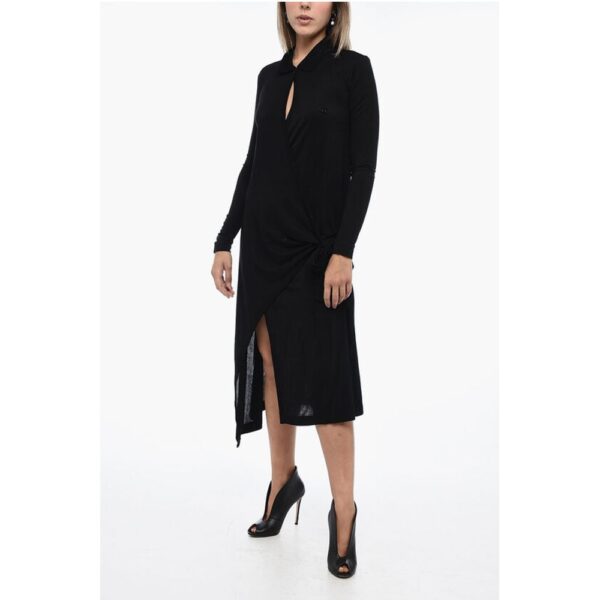 Diesel Wrapped D-WRIP Dress with Asymmetric Hem