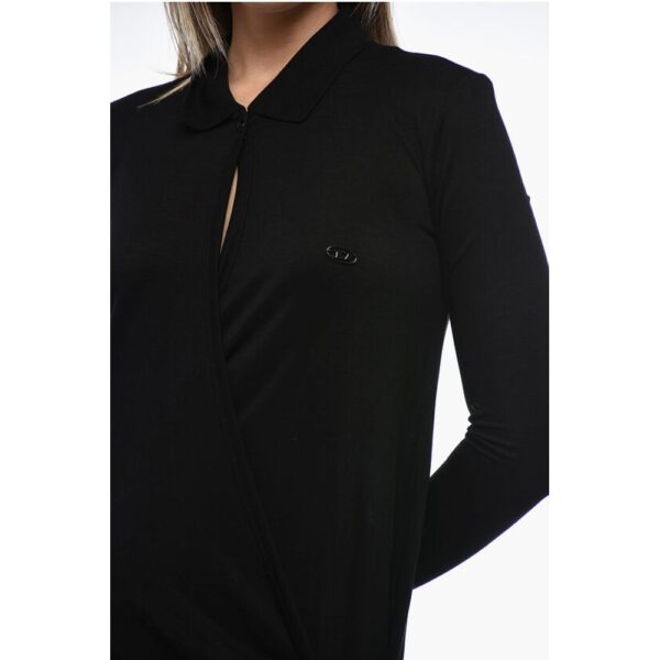 Diesel Wrapped D-WRIP Dress with Asymmetric Hem - Image 3