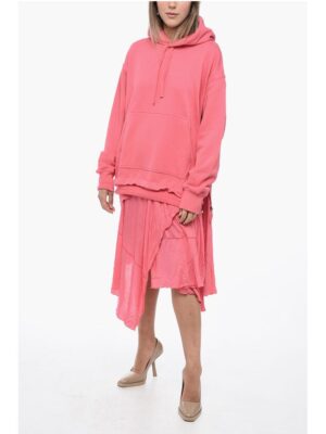 Diesel Double Fabbric D-ROLLER Dress with Asymmetric Hem