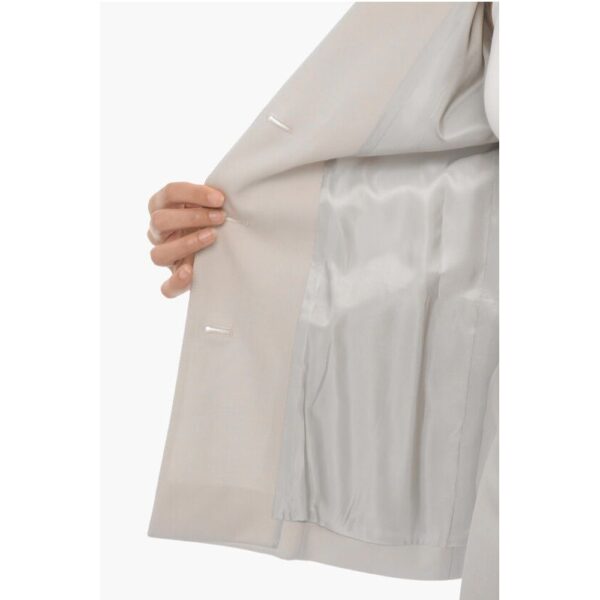 Low Classic Wool Slim Fit Single-Breasted Blazer with Cut-Out Detail - Image 5