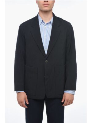 Studio Nicholson Wool-blended Blazer with Notch Lapel