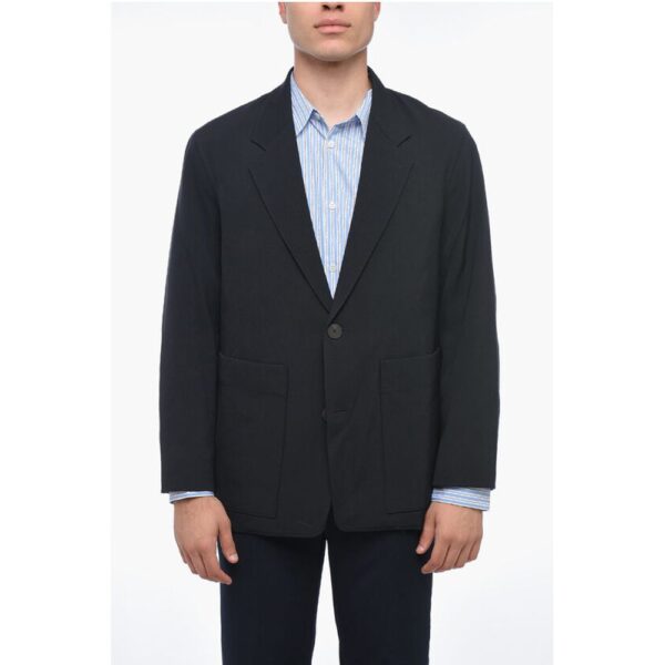 Studio Nicholson Wool-blended Blazer with Notch Lapel