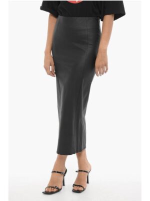 Adriana Hot Couture Faux Leather Pencil Skirt with Back Zip