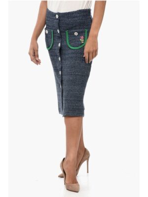 Cormio Knitted LUCIA Midi Skirt with Metallic Effect