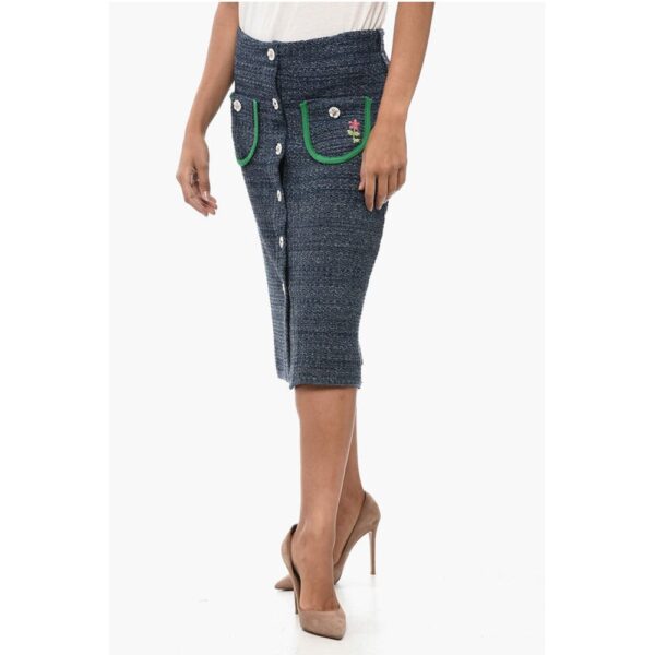 Cormio Knitted LUCIA Midi Skirt with Metallic Effect