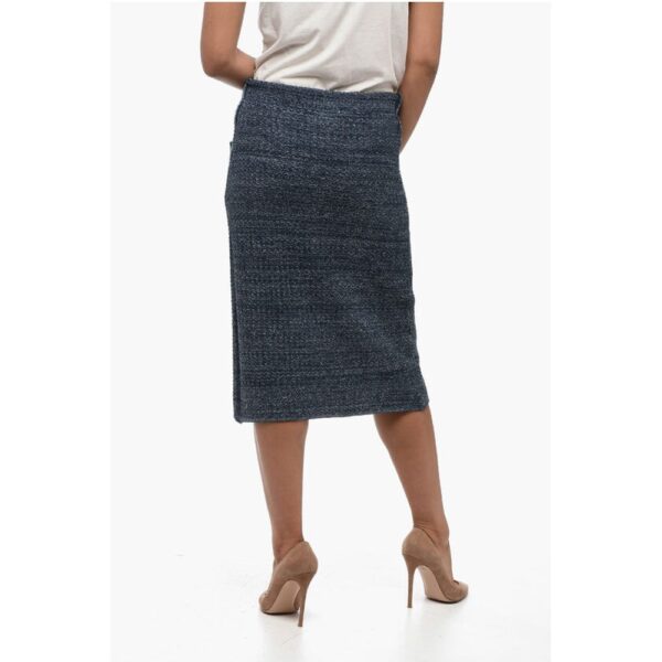 Cormio Knitted LUCIA Midi Skirt with Metallic Effect - Image 2