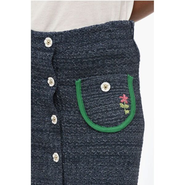 Cormio Knitted LUCIA Midi Skirt with Metallic Effect - Image 3