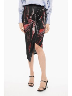 Louisa Ballou Bodycon Skirt with Maxi Side Split