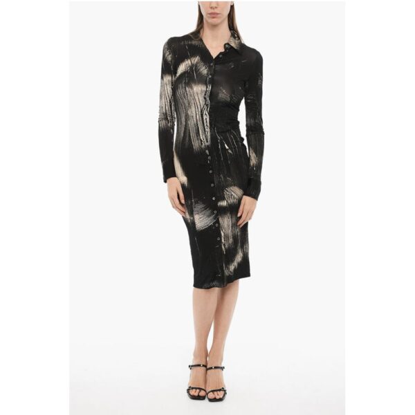 Louisa Ballou Long Sleeved Patterned Shirt Dress