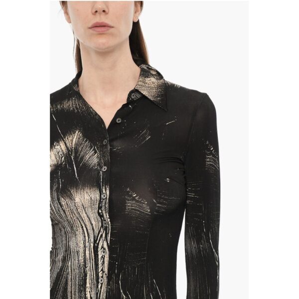 Louisa Ballou Long Sleeved Patterned Shirt Dress - Image 3