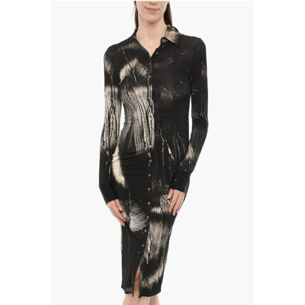 Louisa Ballou Long Sleeved Patterned Shirt Dress - Image 4