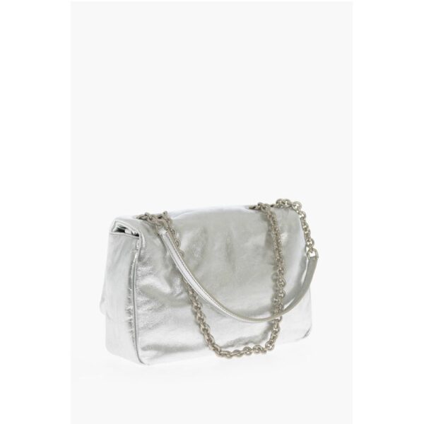 Off-White Metallic Leather JITNEY Crossbody Bag - Image 2