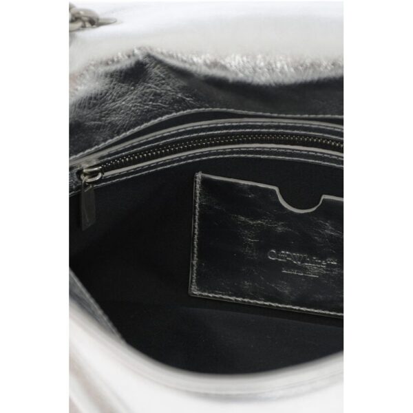 Off-White Metallic Leather JITNEY Crossbody Bag - Image 5