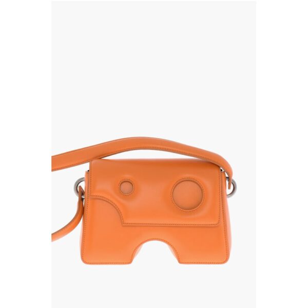Off-White Leather BURROW Crossbody Bag with Cut-Out Details