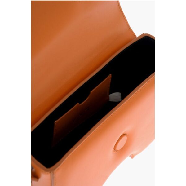 Off-White Leather BURROW Crossbody Bag with Cut-Out Details - Image 4
