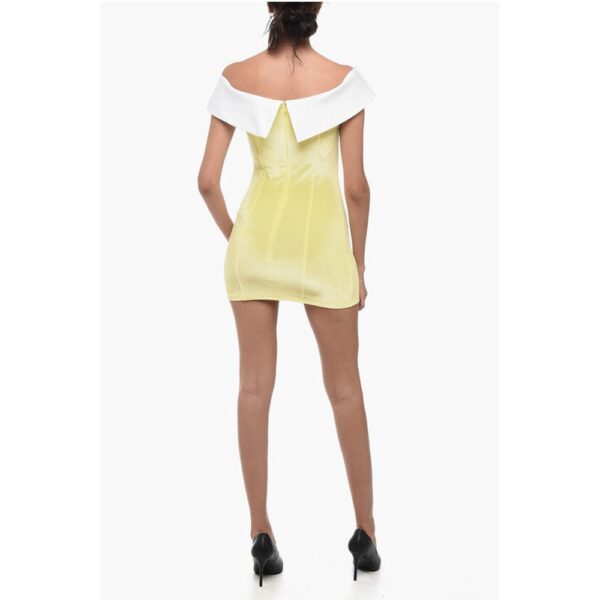 Adriana Hot Couture Bodycon Chenille Mini Dress with Maxi Bow - Image 2