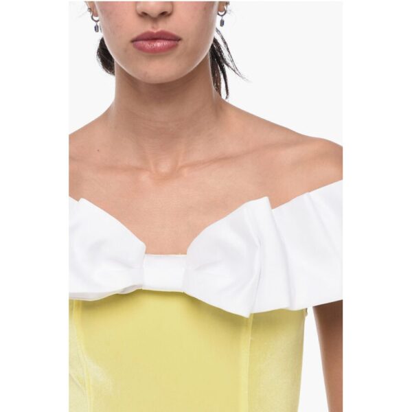 Adriana Hot Couture Bodycon Chenille Mini Dress with Maxi Bow - Image 3