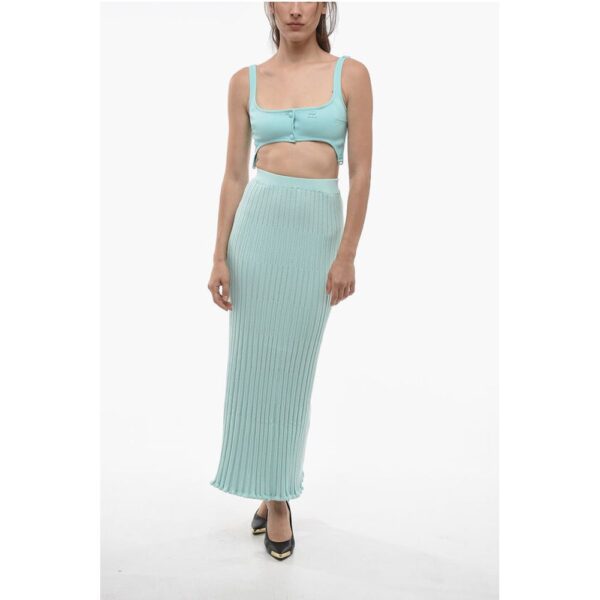 Aeron Ribbed ARIA Maxi Skirt with Elastic Waistband - Image 4