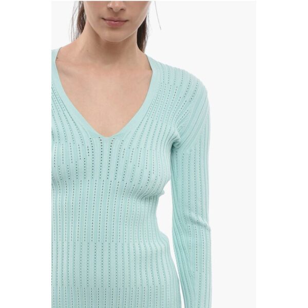 Aeron V-Neck Ribbed LILIBET Bodycon Dress - Image 3