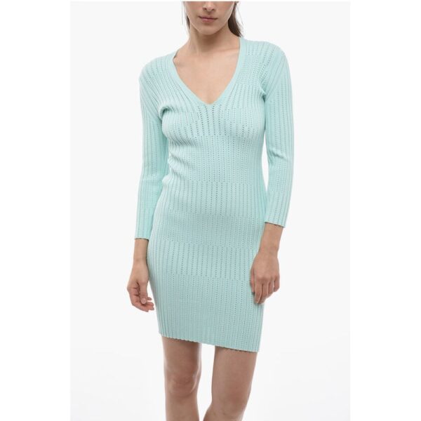 Aeron V-Neck Ribbed LILIBET Bodycon Dress - Image 4